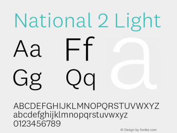National2-Light Version 0.000;PS 0.0;hotconv 1.0.72;makeotf.lib2.5.5900 DEVELOPMENT;0 Font Sample