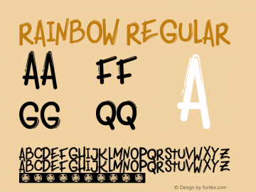 Rainbow  Font Sample