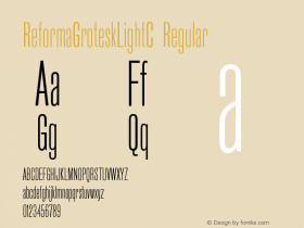 ReformaGroteskLightC OTF 1.0;PS 001.000;Core 116;AOCW 1.0 161图片样张