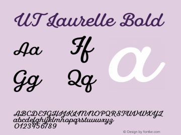 UT Laurelle Bold Version 1.000 Font Sample