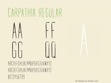 Carpathia Version 1.000 Font Sample