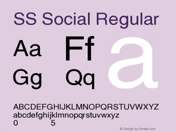 SS Social Version 1.006;PS 1.6;hotconv 1.0.70;makeotf.lib2.5.58329 DEVELOPMENT Font Sample