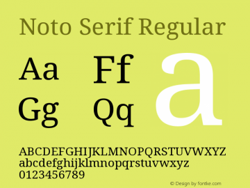 Noto Serif Version 1.07 uh图片样张