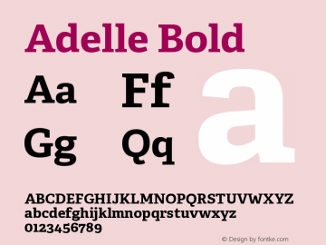 Adelle Version 2.000 Font Sample