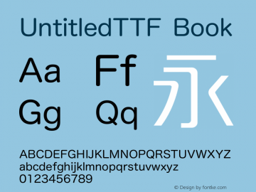 UntitledTTF Version 1.0 Font Sample