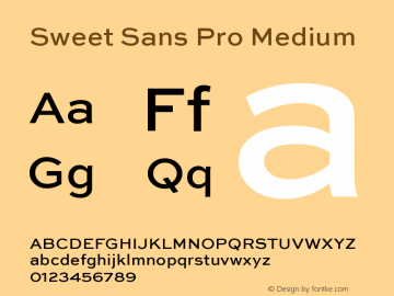 SweetSansPro-Medium Version 1.000 Font Sample