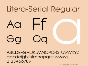 Litera-Serial Regular 1.0 Thu Oct 17 13:14:23 1996 Font Sample