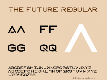 The Future Regular Version 1.000 Font Sample