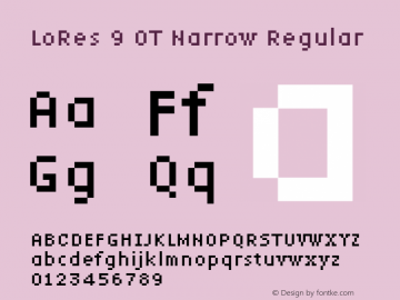Lo-Res 9 Narrow Version 1.00, SI, December 9, 2002, initial release图片样张