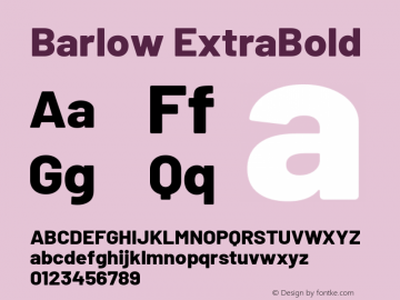 Barlow ExtraBold Version 1.101图片样张