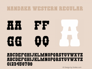 Nandaka Western Ver.1.2 Gomarice Font  2017/04/08图片样张