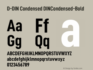 D-DIN Condensed Bold Version 1.10图片样张