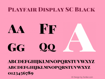 Playfair Display SC Black Version 1.200; ttfautohint (v1.6) Font Sample