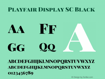 Playfair Display SC Black Version 1.200; ttfautohint (v1.6) Font Sample