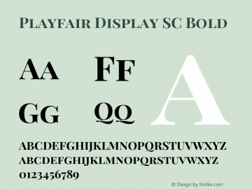 Playfair Display SC Bold Version 1.200;PS 001.200;hotconv 1.0.88;makeotf.lib2.5.64775 Font Sample