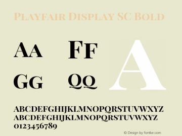 Playfair Display SC Bold Version 1.200; ttfautohint (v1.6) Font Sample