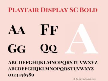 Playfair Display SC Bold Version 1.200; ttfautohint (v1.6) Font Sample