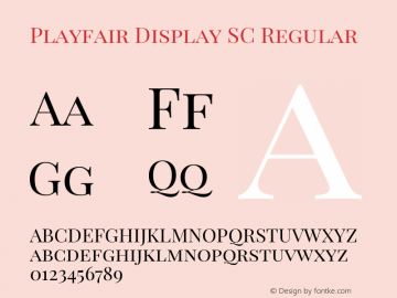 Playfair Display SC Regular Version 1.200; ttfautohint (v1.6) Font Sample