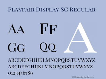 Playfair Display SC Regular Version 1.200; ttfautohint (v1.6) Font Sample