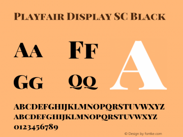 Playfair Display SC Black Version 1.201; ttfautohint (v1.6) Font Sample