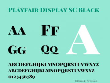 Playfair Display SC Black Version 1.201; ttfautohint (v1.6) Font Sample