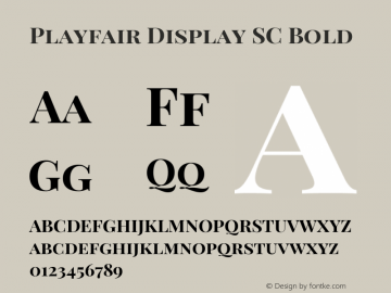 Playfair Display SC Bold Version 1.201; ttfautohint (v1.6) Font Sample