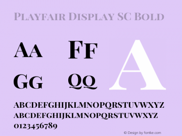 Playfair Display SC Bold Version 1.201; ttfautohint (v1.6) Font Sample