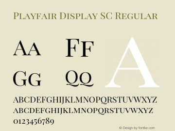 Playfair Display SC Regular Version 1.201; ttfautohint (v1.6) Font Sample