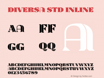 Diversa Std Inline Version 1.001;PS 001.001;hotconv 1.0.70;makeotf.lib2.5.58329 Font Sample