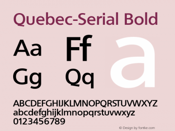 Quebec-Serial Bold 1.0 Thu Oct 17 14:51:33 1996图片样张