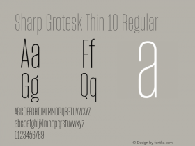 Sharp Grotesk Thin 10 Regular Version 1.001;PS 1.000;hotconv 16.6.51;makeotf.lib2.5.65220图片样张