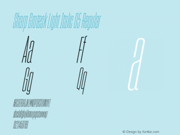 Sharp Grotesk Light Italic 05 Regular Version 1.001;PS 0.000;hotconv 16.6.51;makeotf.lib2.5.65220图片样张
