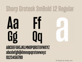 Sharp Grotesk SmBold 12 Regular Version 1.001;PS 0.000;hotconv 16.6.51;makeotf.lib2.5.65220图片样张