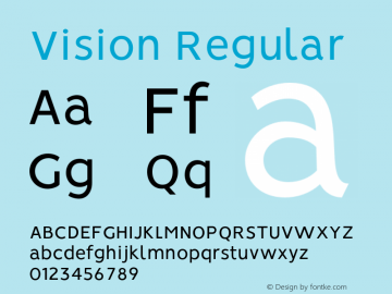 Vision-Regular 1.0 Font Sample
