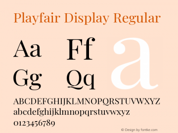 Playfair Display Regular Version 1.202; ttfautohint (v1.6)图片样张