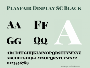 Playfair Display SC Black Version 1.202;PS 001.202;hotconv 1.0.88;makeotf.lib2.5.64775 Font Sample