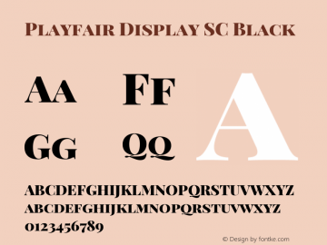 Playfair Display SC Black Version 1.202; ttfautohint (v1.6) Font Sample