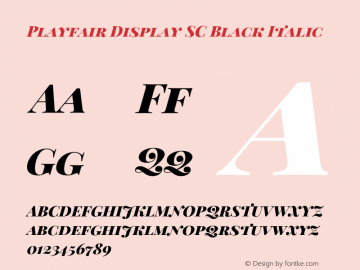 Playfair Display SC Black Italic Version 1.202;PS 001.202;hotconv 1.0.88;makeotf.lib2.5.64775 Font Sample