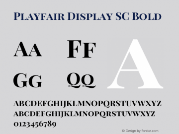 Playfair Display SC Bold Version 1.202; ttfautohint (v1.6) Font Sample