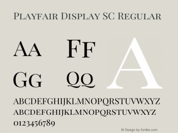 Playfair Display SC Regular Version 1.202;PS 001.202;hotconv 1.0.88;makeotf.lib2.5.64775 Font Sample