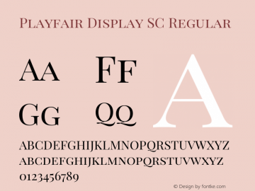 Playfair Display SC Regular Version 1.202; ttfautohint (v1.6) Font Sample