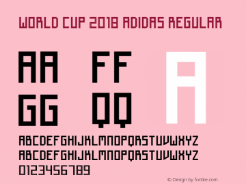 World Cup 2018 Adidas Cup 2018 Adidas Font-TTF Font/Uncategorized Font-Fontke.com For Mobile