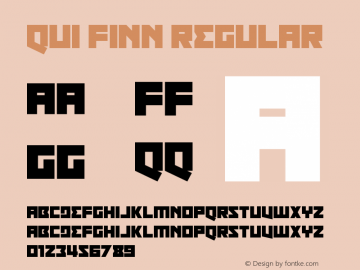Qui Finn Version 1.00;November 6, 2017;FontCreator 11.0.0.2408 64-bit图片样张