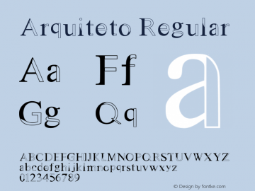 Arquiteto Regular Version 001.000 Font Sample