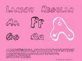 Larson Regular The Cow Tools Controversy Remix Font Sample