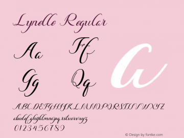 Lynelle Version 1.000 Font Sample