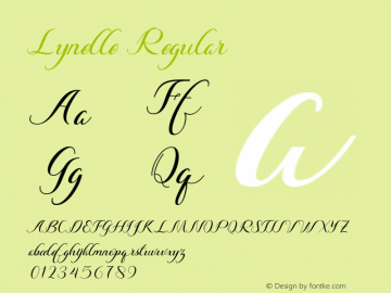 Lynelle Version 1.000 Font Sample