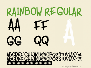Rainbow Version 1.0 Font Sample