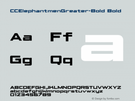 CCElephantmenGreater Bold Version 1.001 2010;com.myfonts.comicraft.elephantmen-greater-and-taller.greater-bold.wfkit2.3wg4 Font Sample