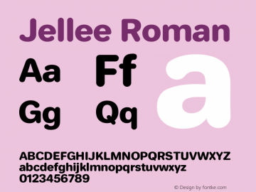 Jellee Roman Version 1.016 Font Sample